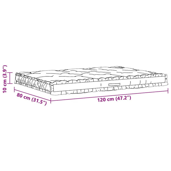 Palettenauflagen 2 Stk. Baumwolle Schwarz