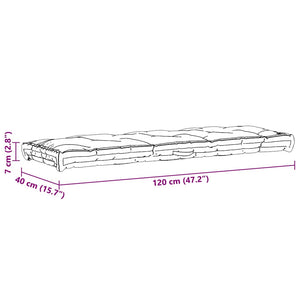 Palettenauflagen 2 Stk. Baumwolle Schwarz