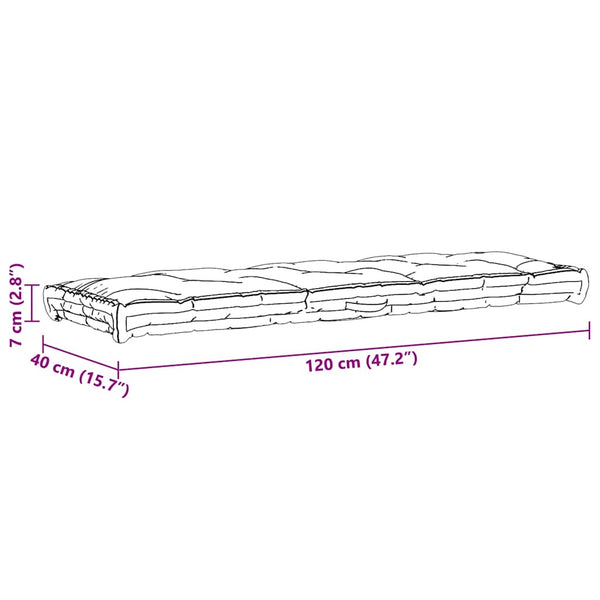Palettenauflagen 2 Stk. Baumwolle Schwarz