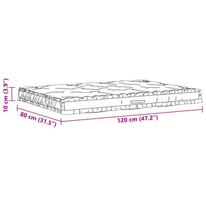 Palettenauflagen 2 Stk. Baumwolle Grau