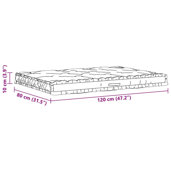 Palettenauflagen 2 Stk. Baumwolle Grau