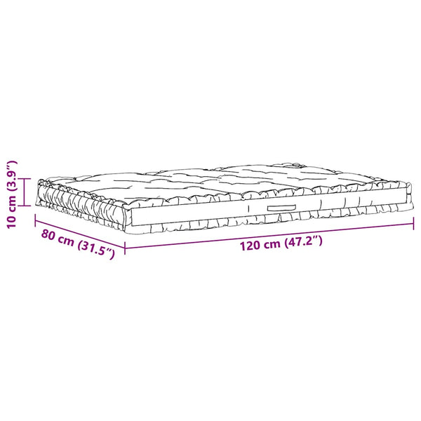 Palettenauflagen 2 Stk. Baumwolle Beige