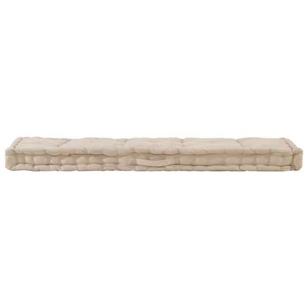 Palettenauflagen 2 Stk. Baumwolle Beige