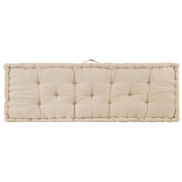 Palettenauflagen 2 Stk. Baumwolle Beige