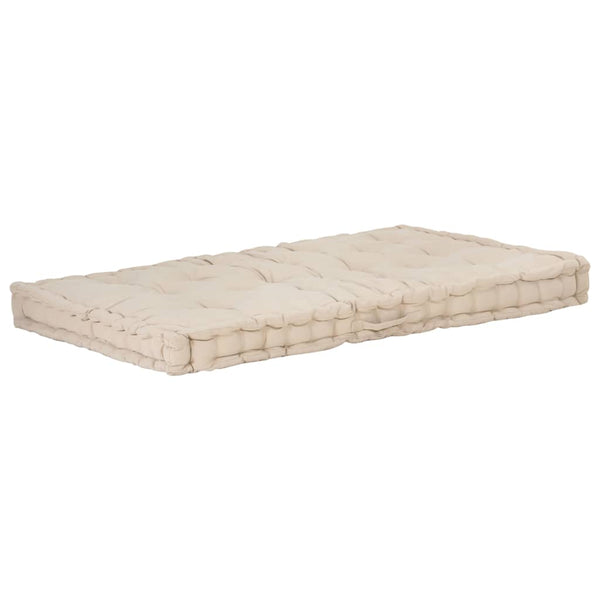 Palettenauflagen 2 Stk. Baumwolle Beige