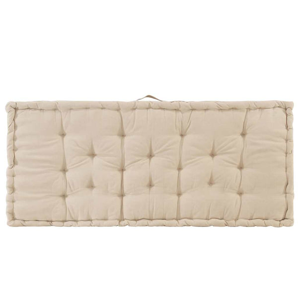 Palettenauflagen 2 Stk. Baumwolle Beige