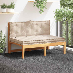 Palettenauflagen 2 Stk. Baumwolle Beige