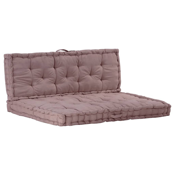 Palettenauflagen 2 Stk. Baumwolle Taupe