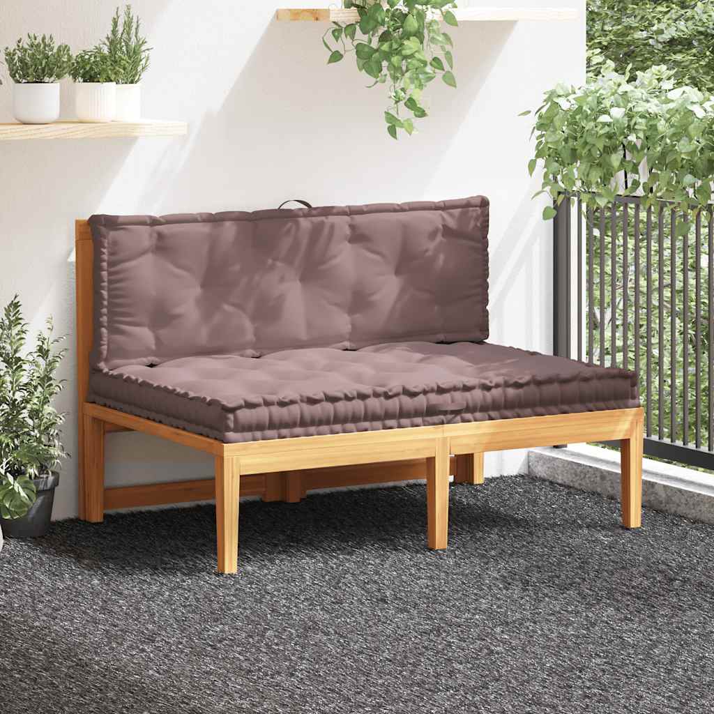 Palettenauflagen 2 Stk. Baumwolle Taupe