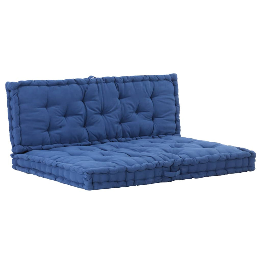 vidaXL Pallet Cushions 2 pcs. Cotton Light Blue