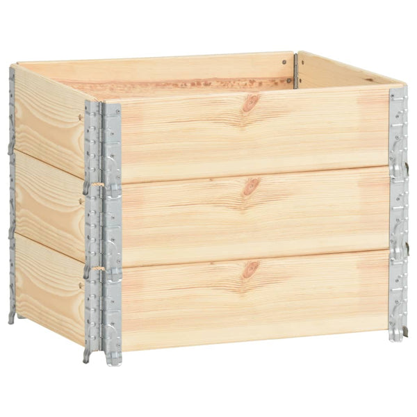 vidaXL Rehausses de palette 3 pcs 60x80 cm Bois de pin massif