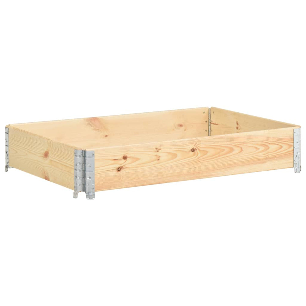 Paletten-Aufsatzrahmen 80×120 cm Kiefern-Massivholz