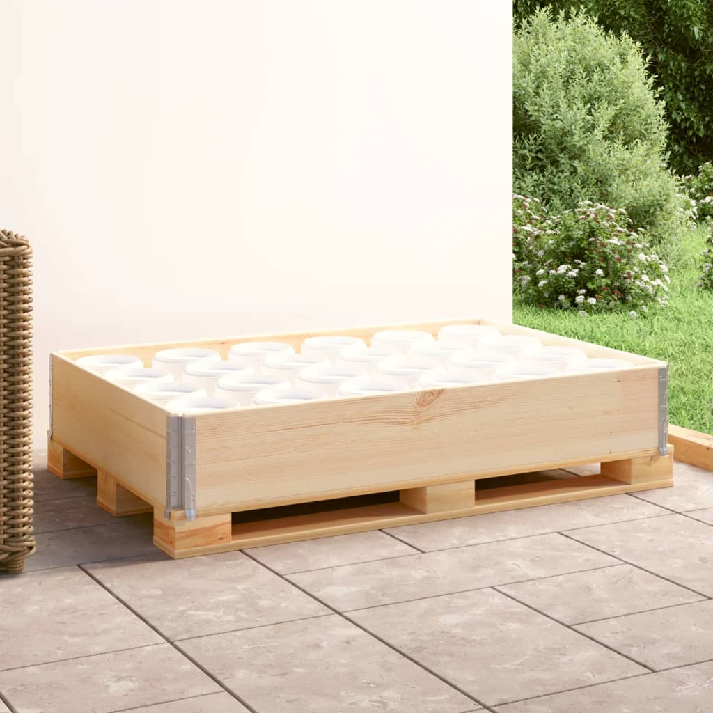 Paletten-Aufsatzrahmen 80×120 cm Kiefern-Massivholz