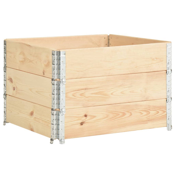 vidaXL Rehausses de palette 3 pcs 100x100 cm Pin massif