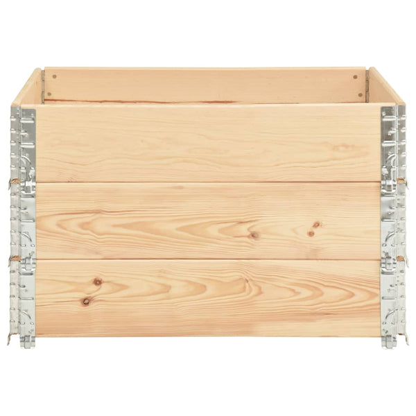 vidaXL Rehausses de palette 3 pcs 100x100 cm Pin massif