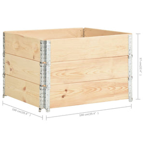vidaXL Rehausses de palette 3 pcs 100x100 cm Pin massif