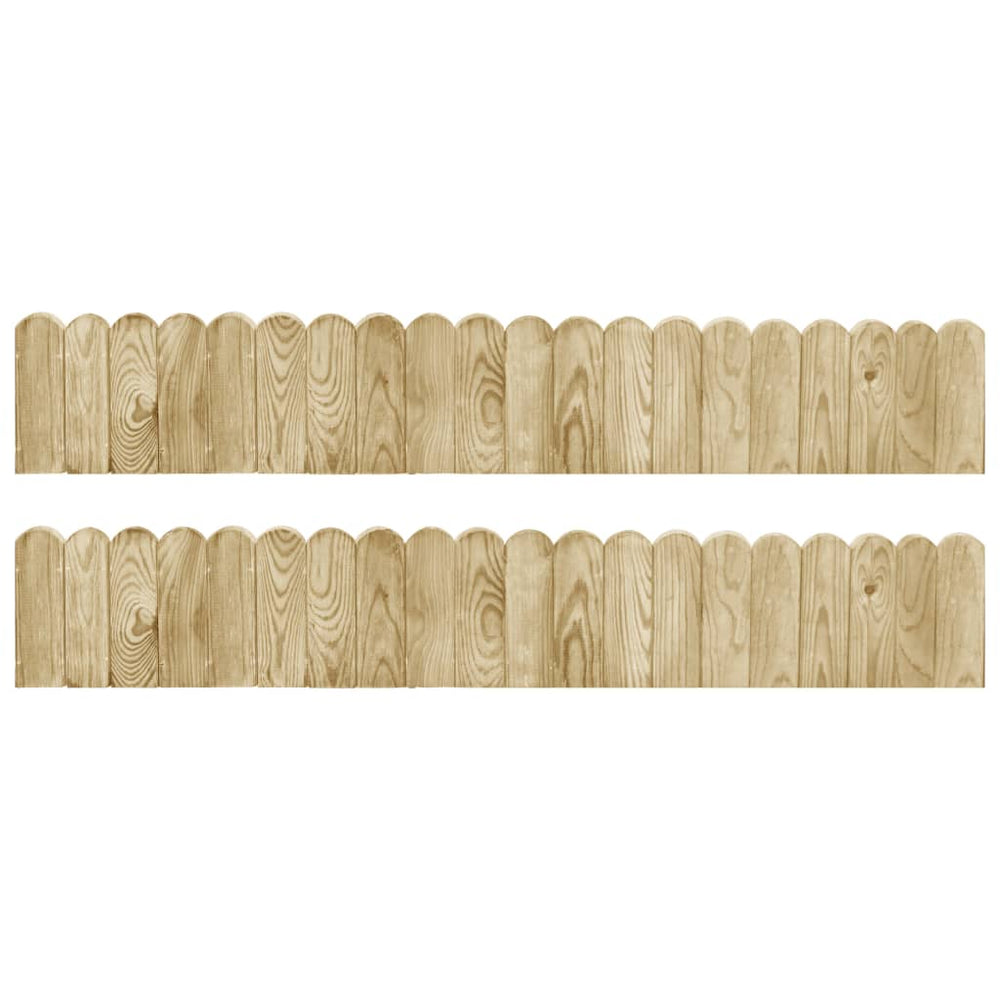 Beeteinfassungen 2 Stk. 120 cm Imprägniertes Kiefernholz