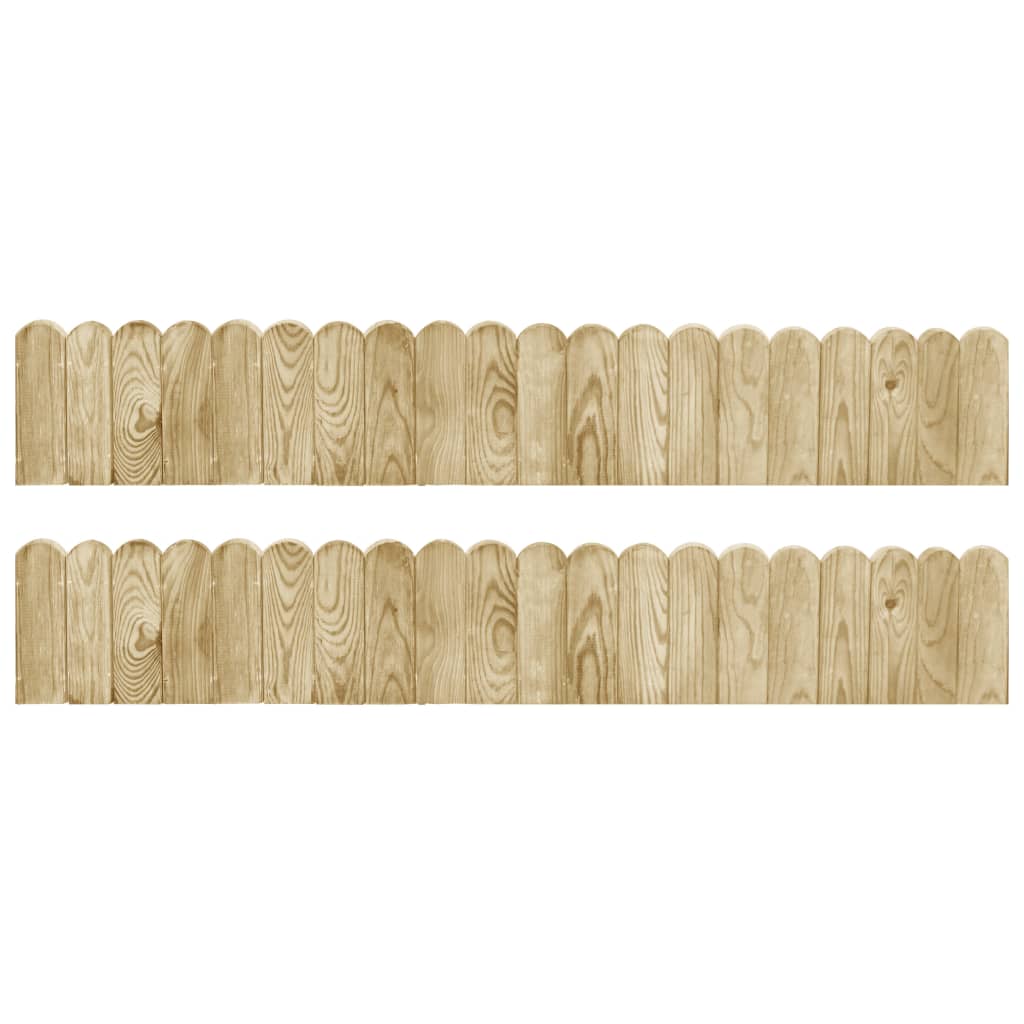 Beeteinfassungen 2 Stk. 120 cm Imprägniertes Kiefernholz