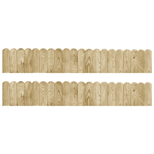 Beeteinfassungen 2 Stk. 120 cm Imprägniertes Kiefernholz