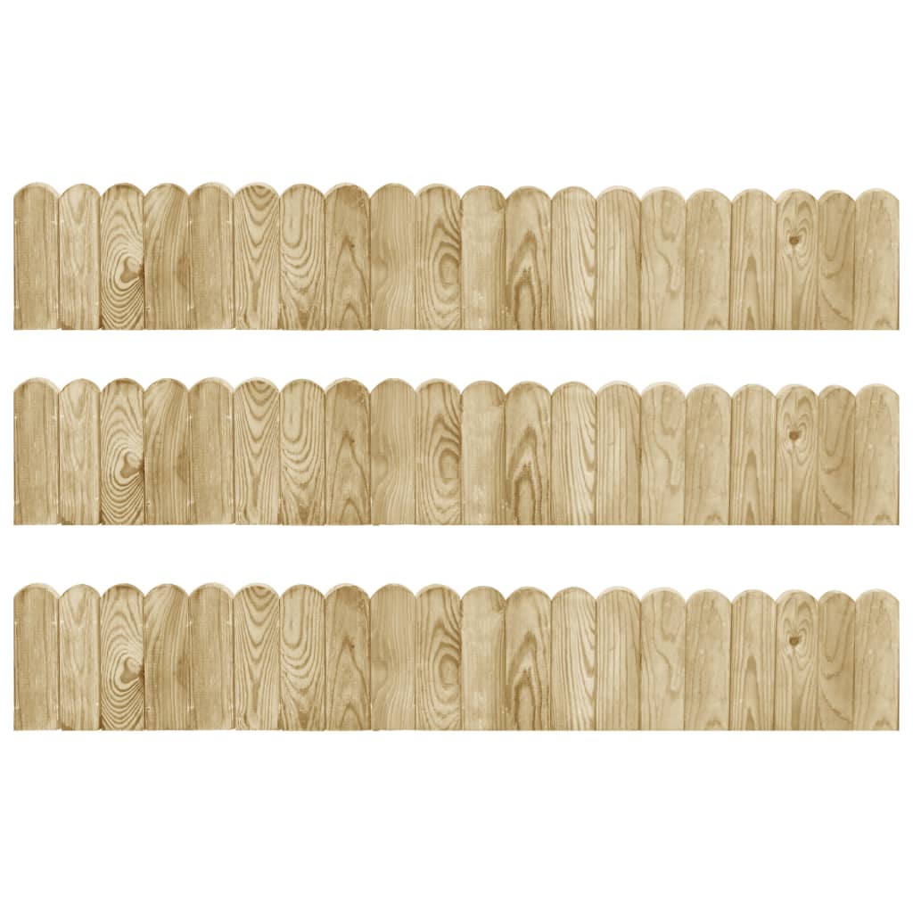 Beeteinfassungen 3 Stk. 120 cm Kiefernholz Imprägniert