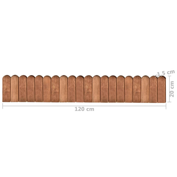 Beeteinfassungen 2 Stk. 120 cm Kiefernholz Imprägniert
