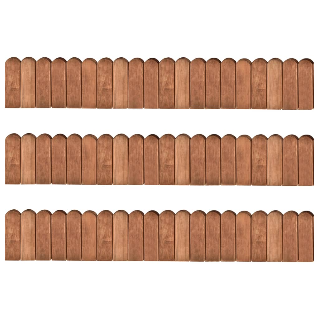 Beeteinfassungen 3 Stk. 120 cm Kiefernholz Imprägniert