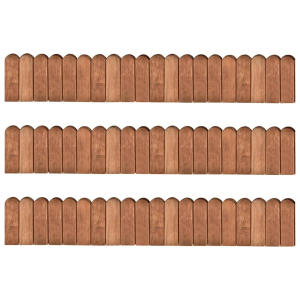 Beeteinfassungen 3 Stk. 120 cm Kiefernholz Imprägniert