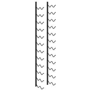 Wand-Weinregal für 24 Flaschen Schwarz Eisen