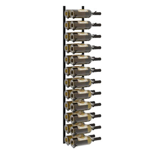 Wand-Weinregal für 24 Flaschen Schwarz Eisen