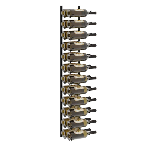Wand-Weinregal für 24 Flaschen Schwarz Eisen