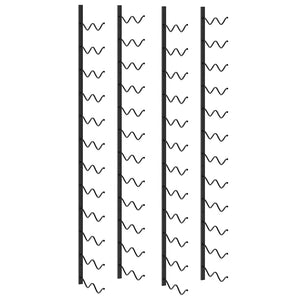 Wand-Weinregale für 48 Flaschen 2 Stk. Schwarz Eisen