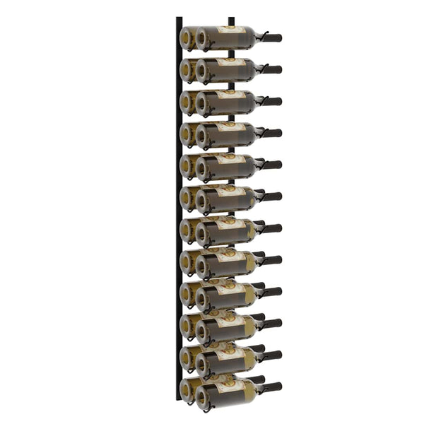 Wand-Weinregale für 48 Flaschen 2 Stk. Schwarz Eisen