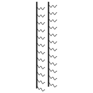 Wand-Weinregale für 48 Flaschen 2 Stk. Schwarz Eisen