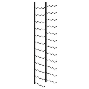 Wand-Weinregal für 36 Flaschen Schwarz Eisen
