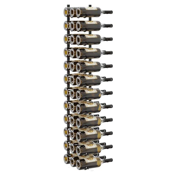 Wand-Weinregal für 36 Flaschen Schwarz Eisen