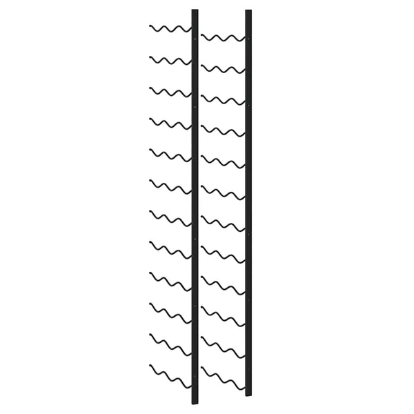 Wand-Weinregal für 36 Flaschen Schwarz Eisen