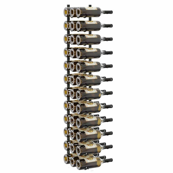 Wand-Weinregale für 72 Flaschen 2 Stk. Schwarz Eisen