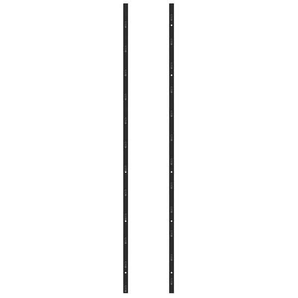 Wand-Weinregale für 72 Flaschen 2 Stk. Schwarz Eisen