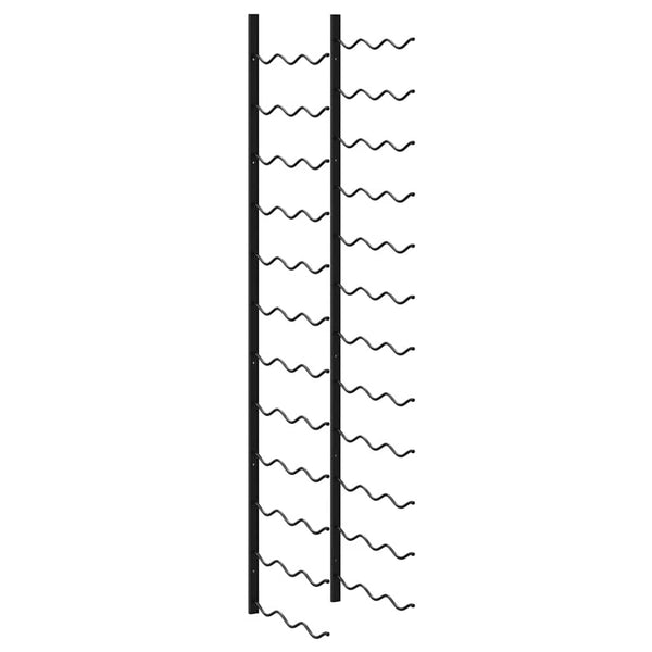 Wand-Weinregale für 72 Flaschen 2 Stk. Schwarz Eisen