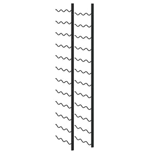 Wand-Weinregale für 72 Flaschen 2 Stk. Schwarz Eisen