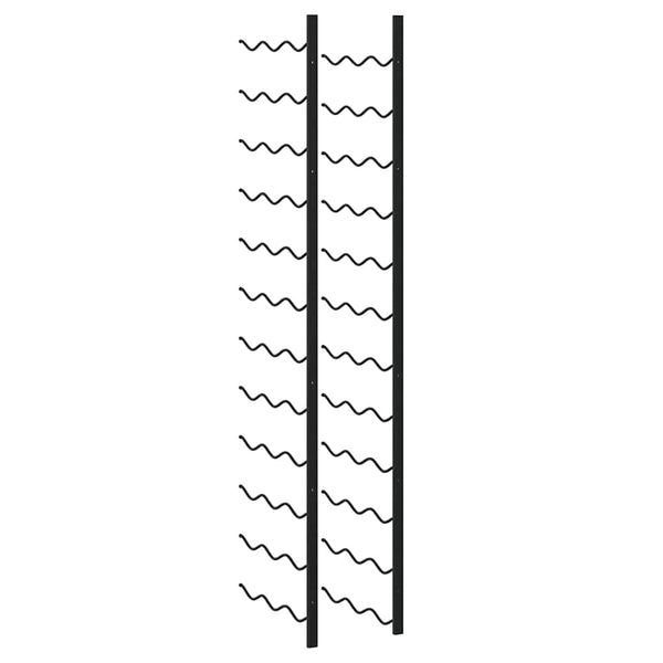 Wand-Weinregale für 72 Flaschen 2 Stk. Schwarz Eisen