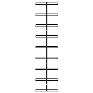 Wand-Weinregale für 18 Flaschen 2 Stk. Schwarz Eisen