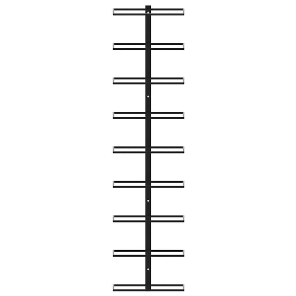 Wand-Weinregale für 18 Flaschen 2 Stk. Schwarz Eisen
