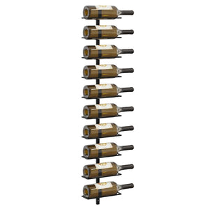 Wand-Weinregale für 20 Flaschen 2 Stk. Schwarz Metall