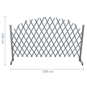 Rankgitter Massivholz Tanne 1,8x1 m Grau