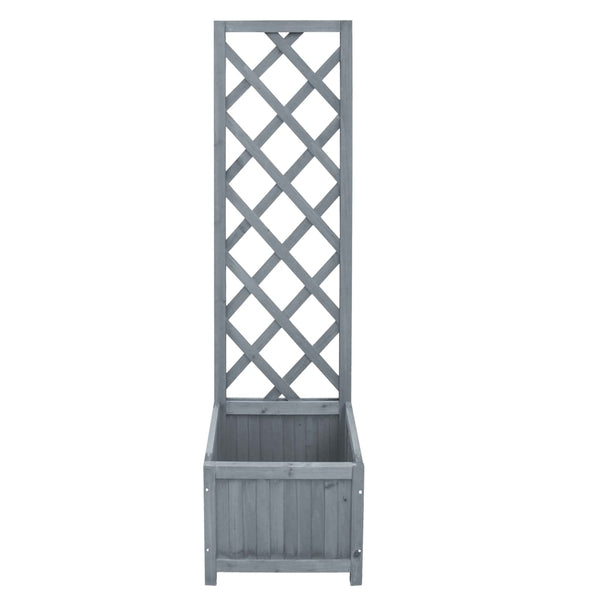 Spalier mit Blumenkasten 40x30x135 cm Massivholz Tanne