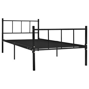Bettgestell Schwarz Metall 90×200 cm