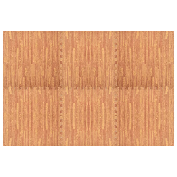 EVA-Schaumstoff-Bodenmatten – Holzmaserung – 6 Stück