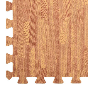 EVA-Schaumstoff-Bodenmatten – Holzmaserung – 6 Stück