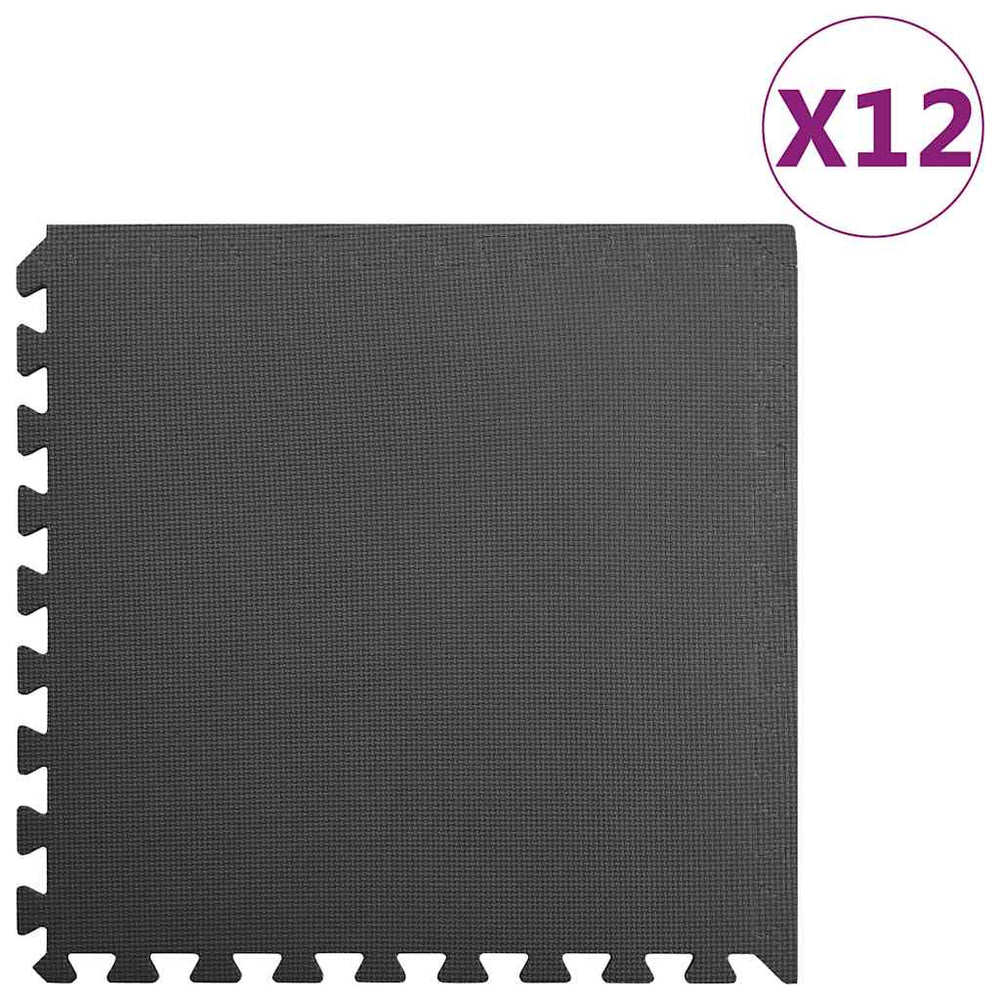 EVA Schaumstoff Bodenmatten Set Schwarz - 4,32 m²
